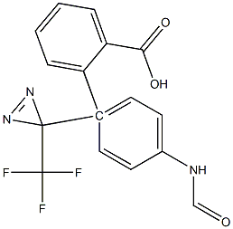 4-((4-(3-(trifluoromethyl)-3H-diazirin-3-yl)phenyl)carboxamido)benzoic acid 结构式
