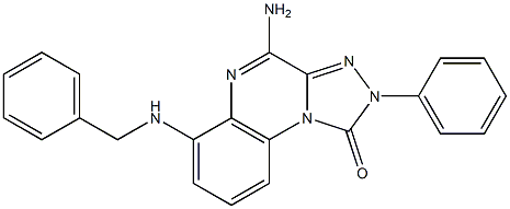 4-amino-6-benzylamino-1,2-dihydro-2-phenyl-1,2,4-triazolo(4,3-a)-quinoxalin-1-one 结构式