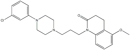 1-(3-(4-(3-chlorophenyl)-1-piperazinyl)propyl)-3,4-dihydro-5-methoxy-2(1H)-quinolinone 化学構造式