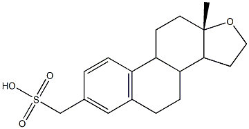 17-oxoestra-1,3,5(10)-trien-3-ylmethanesulfonic acid 化学構造式