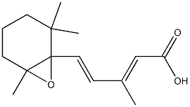 5-(1',2'-epoxy-2',6',6'-trimethylcyclohexyl)-3-methyl-2,4-pentadienoic acid Struktur