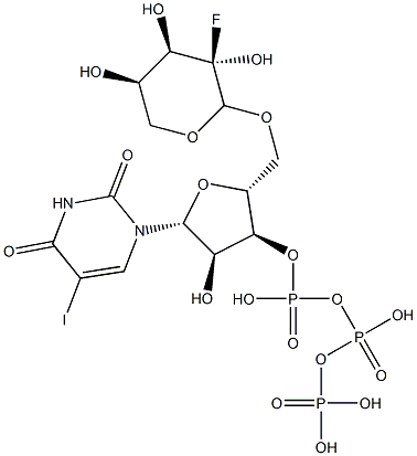 5-iodo-2'-fluoroarabinosyluridine triphosphate Structure