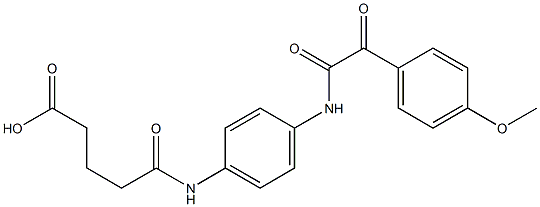 5-((4-(((4-methoxyphenyl)oxoacetyl)amino)phenyl)amino)-5-oxopentanoic acid 结构式