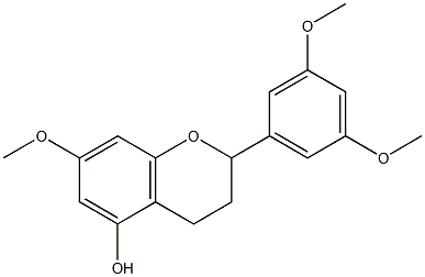 5-hydroxy-7,3',5'-trimethoxyflavan,,结构式