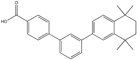 4-(3-(5,6,7,8-tetrahydro-5,5,8,8-tetramethyl-2-naphthalenyl)phenyl)benzoic acid,,结构式