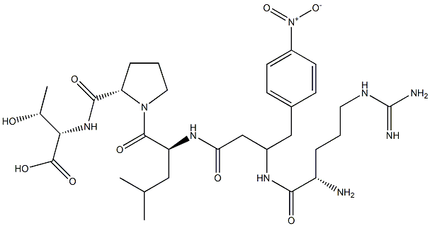 (3-(arginyl)amino-4-(4-nitrophenyl)butyryl)-leucyl-prolyl-threonine Structure