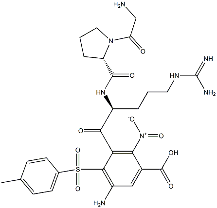 tosyl-glycyl-prolyl-arginyl-5-amino-2-nitrobenzoic acid,,结构式
