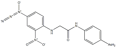 4-(N-(4-azido-2-nitrophenyl)aminoacetamido)phenylarsine oxide Structure