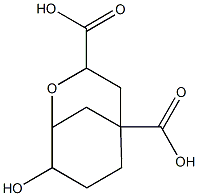 6-hydroxy-4-oxabicyclo(3.3.1)nonane-1,3-dicarboxylic acid 化学構造式