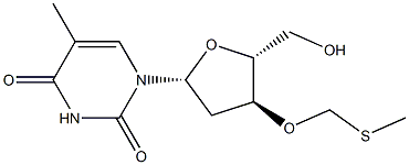 3'-O-methylthiomethylthymidine 结构式