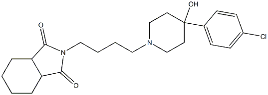 2-(4-(4-(4-chlorophenyl)-4-hydroxy-1-piperidinyl)butyl)hexahydro-1H-isoindol-1,3(2H)-dione Structure