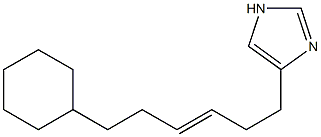 4-(6-cyclohexylhex-3-enyl)imidazole 结构式