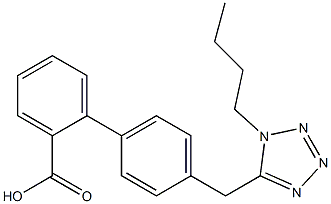 1-butyl-5-(4-(2'-carboxyphenyl)benzyl)tetrazole,,结构式