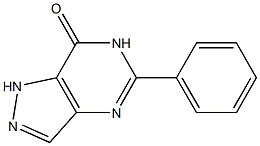 5-phenyl-1,6-dihydro-7H-pyrazolo-(4,3-d)pyrimidin-7-one 化学構造式