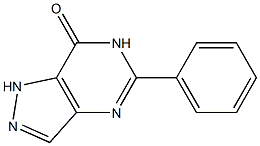 5-phenyl-1,6-dihydro-7H-pyrazolo-(4,3-d)pyrimidin-7-one,,结构式