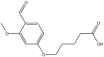 5-(4-formyl-3-methoxyphenoxy)valeric acid 化学構造式