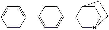 3-(biphenyl-4-yl)quinuclidine 化学構造式