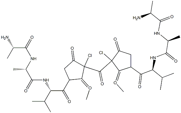 O-methylsuccinyl-alanyl-alanyl-valyl-chloromethyl ketone,,结构式