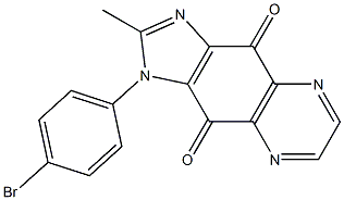 2-methyl-4,9-dihydro-1-(4-bromophenyl)-1H-imidazo(4,5-g)quinoxaline-4,9-dione 化学構造式