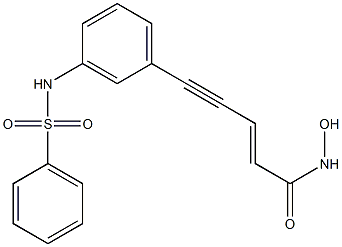 5-(3-((phenylsulfonyl)amino)phenyl)pent-2-en-4-ynohydroxamic acid