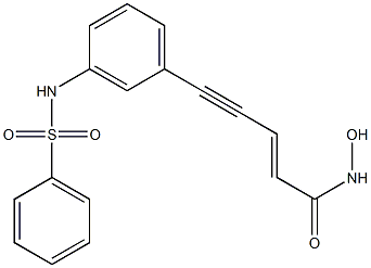 5-(3-((phenylsulfonyl)amino)phenyl)pent-2-en-4-ynohydroxamic acid,,结构式