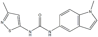 N-(1-methyl-5-indolyl)-N'-(3-methyl-5-isothiazolyl)urea,,结构式