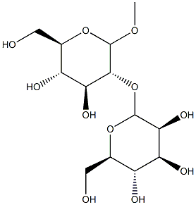 methyl 2-O-mannopyranosylglucopyranoside,,结构式