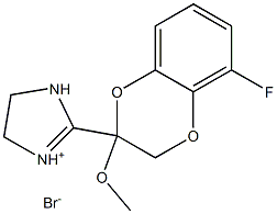 2-(5-fluoro-2-methoxy-1,4-benzodioxan-2-yl)imidazolinium bromide,,结构式