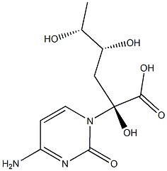 4-amino-1-(3-deoxygalacturonosyl)-2-pyrimidinone 化学構造式