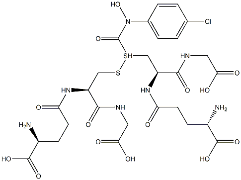 S-(N-4-chlorophenyl-N-hydroxycarbamoyl)glutathione Struktur