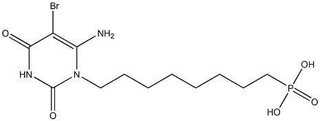  6-amino-5-bromo-1-(8-phosphonooctyl)uracil