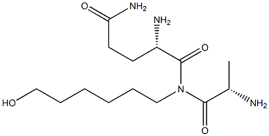 6-(alanyl-glutaminylamino)hexan-1-ol 化学構造式