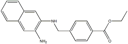 ethyl 4-((3-amino-2-naphthyl)aminomethyl)benzoate Struktur