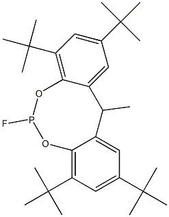 2,2'-ETHYLIDENEBIS(4,6-DI-TERT-BUTYLPHENYL)FLUOROPHOSPHONITE 结构式