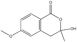 6-METHOXY-3-HYDROXY-3-METHYL-3,4-DIHYDROISOCOUMARIN Structure