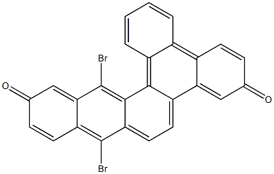 DIBROMODIBENZO(B)CHRYSENE-7,14-DIONE 化学構造式