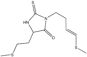 3-(4-(METHYLTHIO)-3-BUTENYL)-5-(2-(METHYLTHIO)ETHYL)-2-THIOHYDANTOIN,,结构式