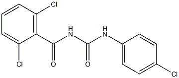 N-[(4-CHLOROPHENYL)AMINO-CARBONYL]-2,6-DICHLOROBENZAMIDE 结构式