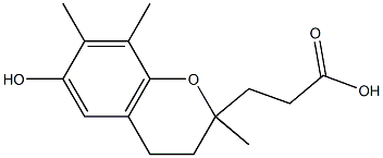 2,7,8-TRIMETHYL-2-(CARBOXYETHYL)-6-HYDROXYCHROMAN,,结构式