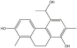 2,8-DIHYDROXY-1,7-DIMETHYL-5-(1-HYDROXYETHYL)9,10-DIHYDROPHENANTHRENE Struktur