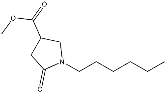 1-HEXYL-4-METHYLOXYCARBONYL-2-PYRROLIDONE 结构式