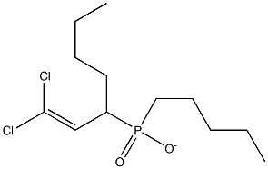 2,2-DICHLOROVINYLDI-N-PENTYLPHOSPHINATE,,结构式