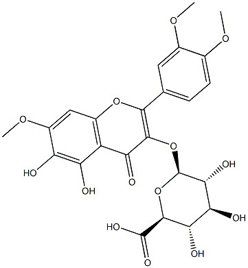 5,6-DIHYDROXY-7,3',4'-TRIMETHOXYFLAVONOL3-BETA-GLUCURONIDE Structure