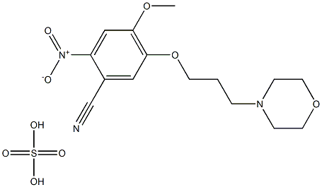 4-METHOXY-5-(3-MORPHOLINOPROPOXY)-2-NITROBENZONITRILEMONOSULFATE 结构式