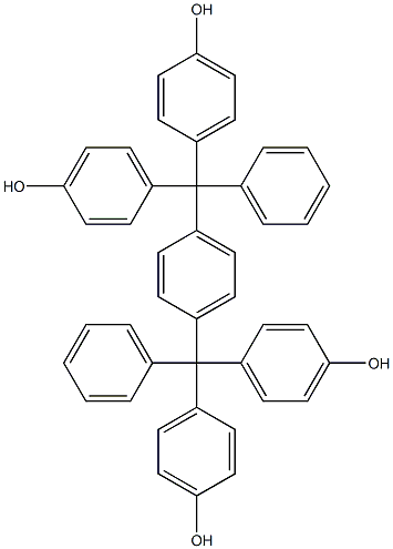 1,4-BIS(4',4''-DIHYDROXYTRIPHENYLMETHYL)BENZENE Structure
