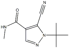 5-CYANO-1-(1,1-DIMETHYLETHYL)-N-METHYL-1H-PYRAZOLE-4-CARBOXAMIDE,,结构式