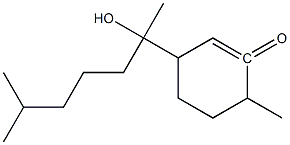 6-(1,5-DIMETHYL-1-HYDROXYHEXYL)-3-METHYLCYCLOHEXEN-2-ONE 结构式