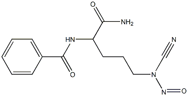 CYANAMIDE,N-(4-BENZAMIDO-4-CARBAMOYLBUTYL)-N-NITROSO,,结构式