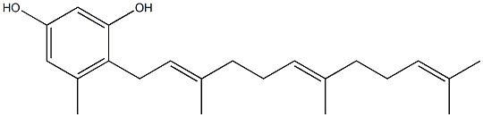 4-TRANS,TRANS-FARNESYL-5-METHYLRESORCINOL Struktur