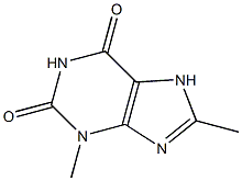 3,8-DIMETHYLXANTHINE 化学構造式